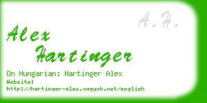 alex hartinger business card